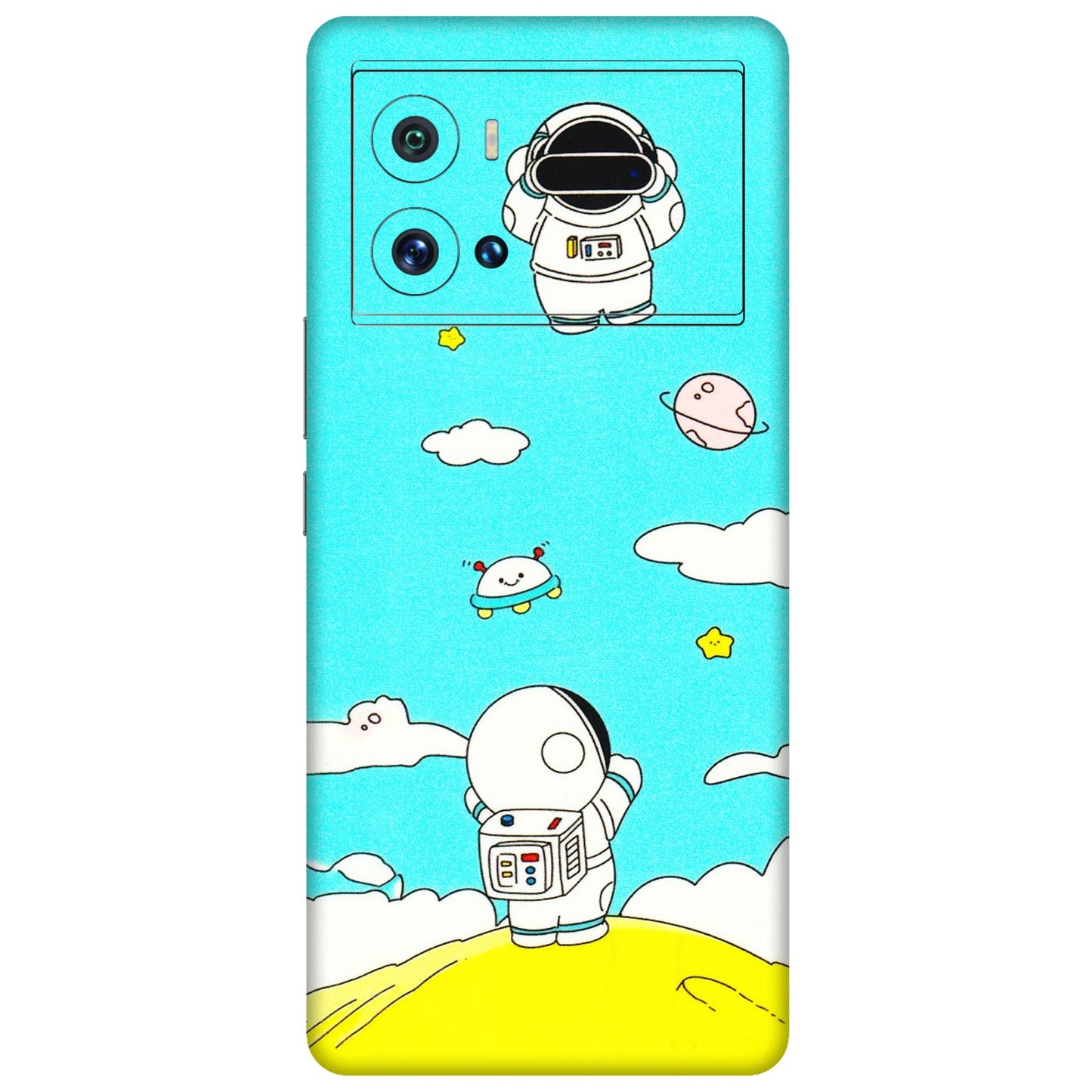 IQOO Phone Skins (All Models) - Blue Skies Astro Float - 3D Embossed Finish (L-230) IQOO 9 Pro 5G
