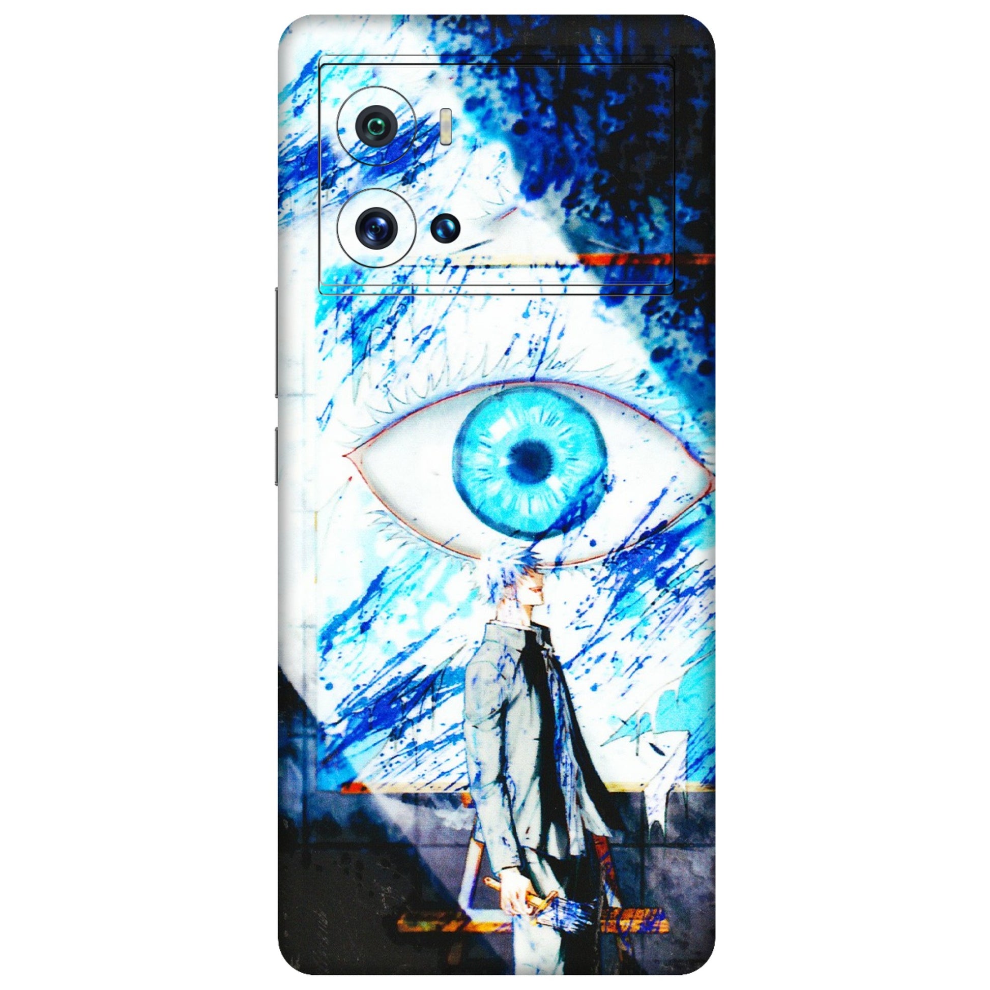 IQOO Phone Skins (All Models) - Gojo Satoru evil eye - 3D Embossed Finish (L-239) IQOO 9 Pro 5G