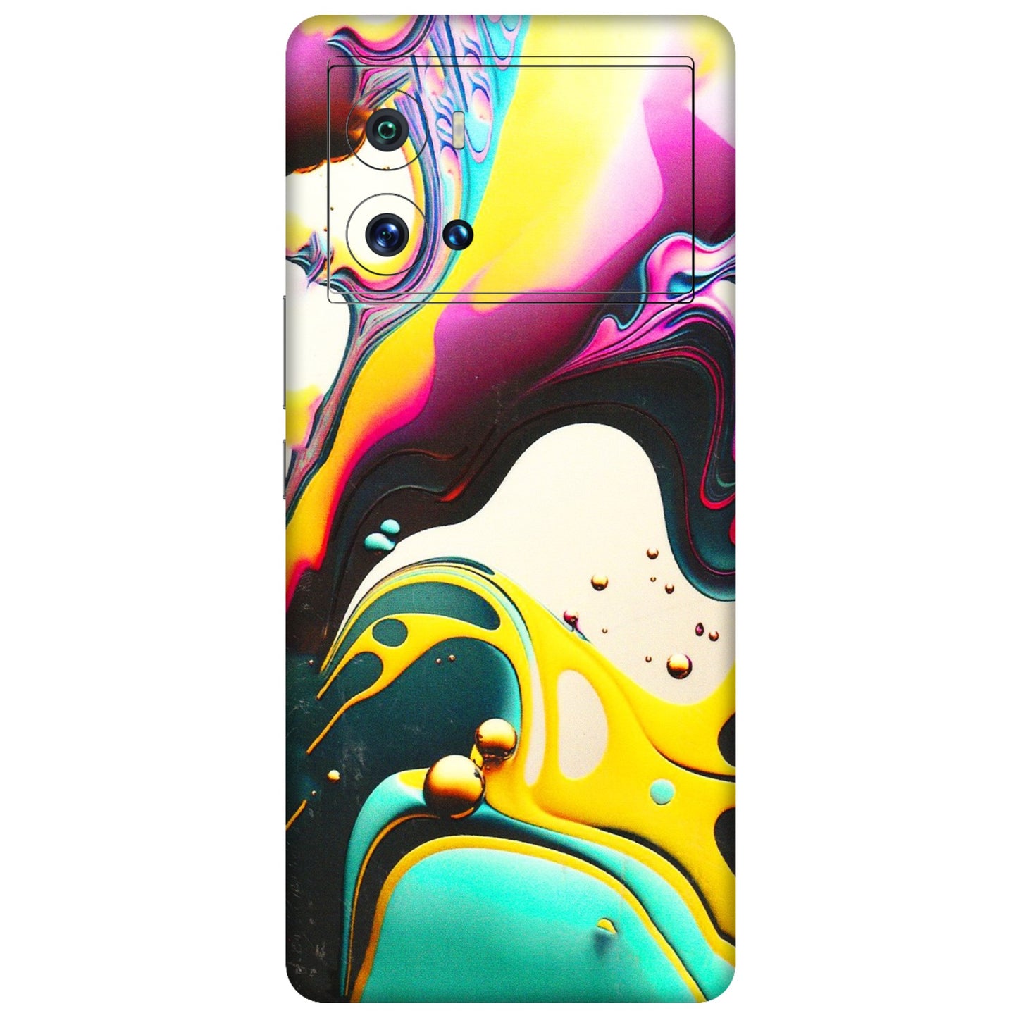 IQOO Phone Skins (All Models) - Multicolor Abstract pattern - 3D Embossed Finish (L-254) IQOO 9 Pro 5G
