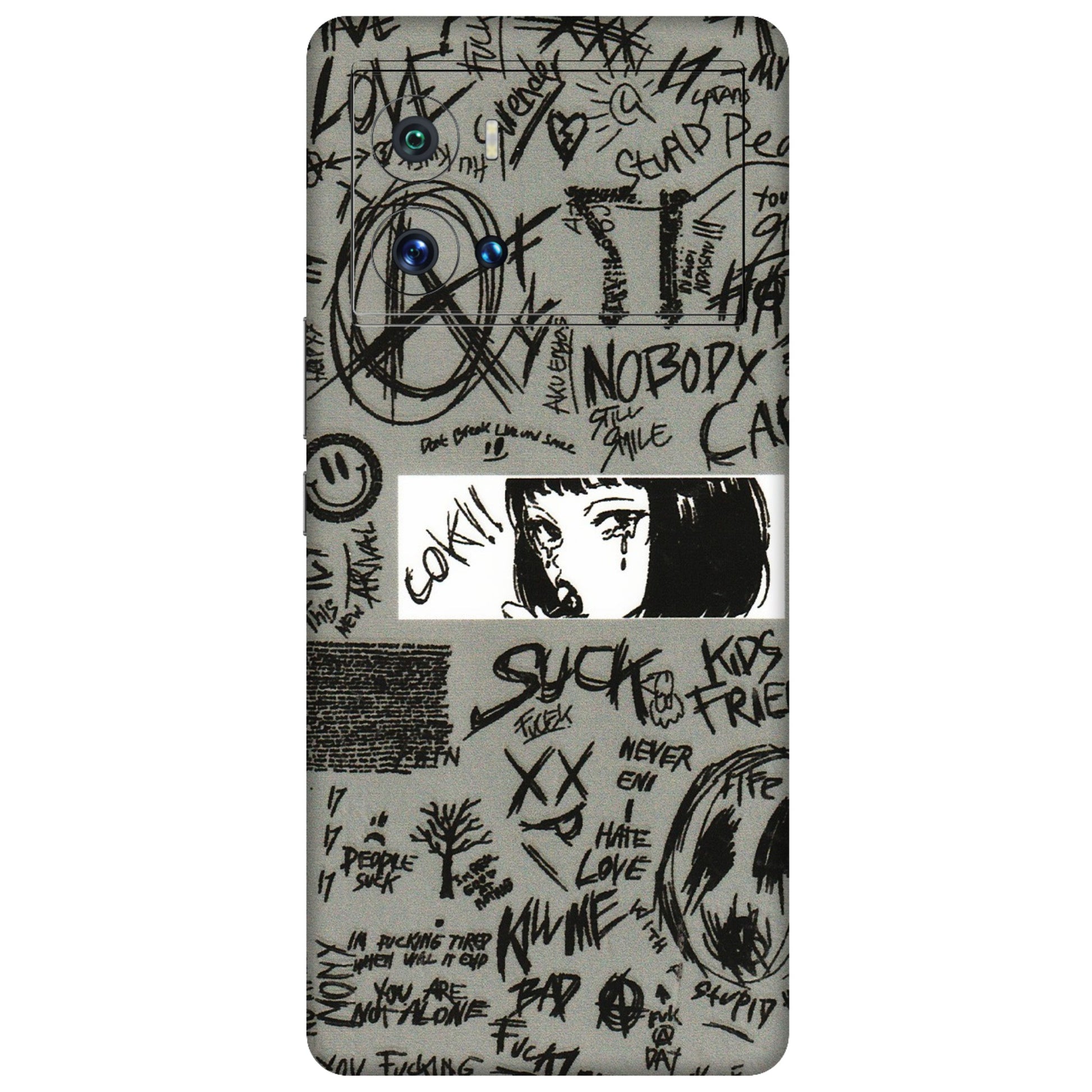IQOO Phone Skins (All Models) - Never Have Love Anime - 3D Embossed Finish (L-260) IQOO 9 Pro 5G