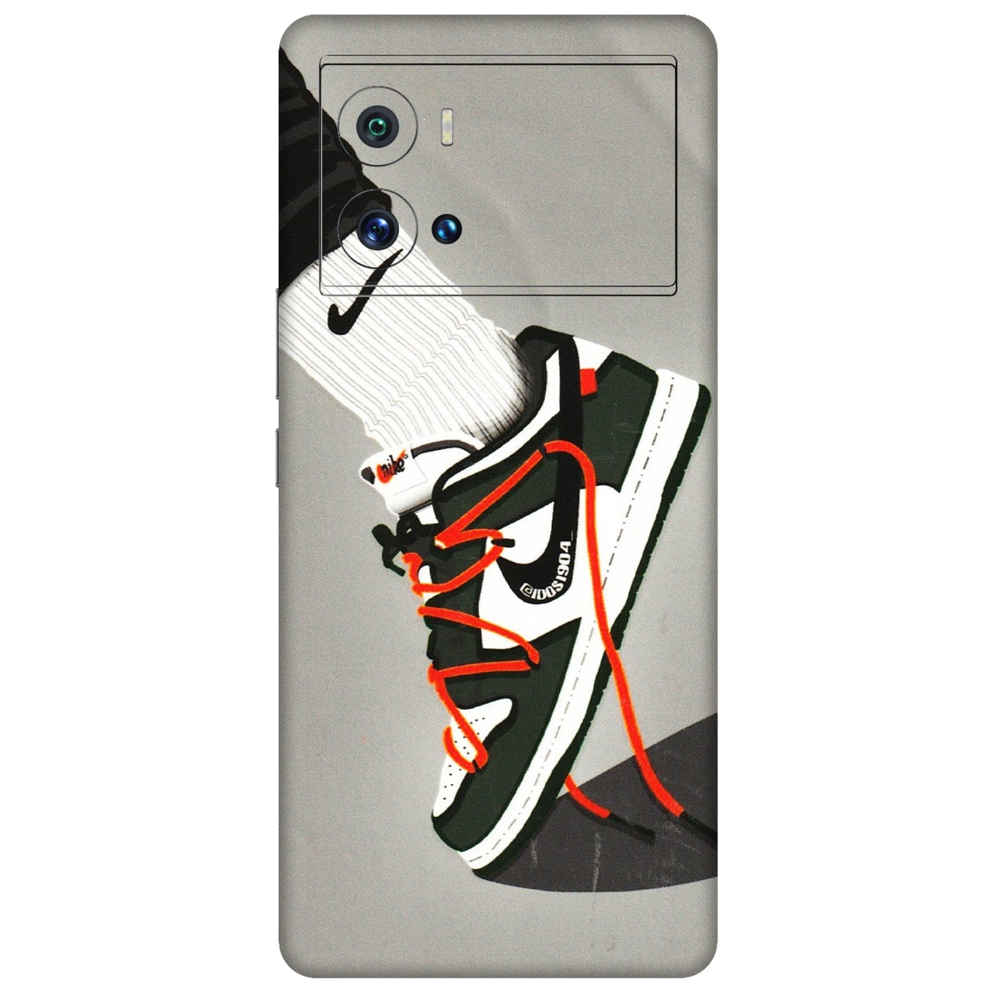 IQOO Phone Skins (All Models) - New Grey Sneaker - 3D Embossed Finish (L-261) IQOO 9 Pro 5G