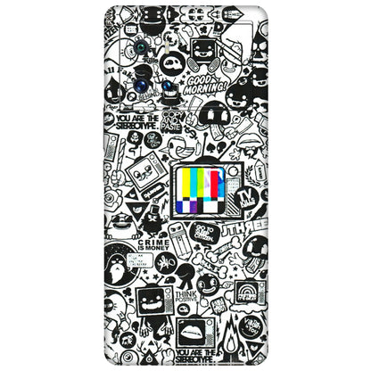 IQOO Phone Skins (All Models) - Doodles Positive Art - 3D Embossed Finish (L-263) IQOO 9 Pro 5G