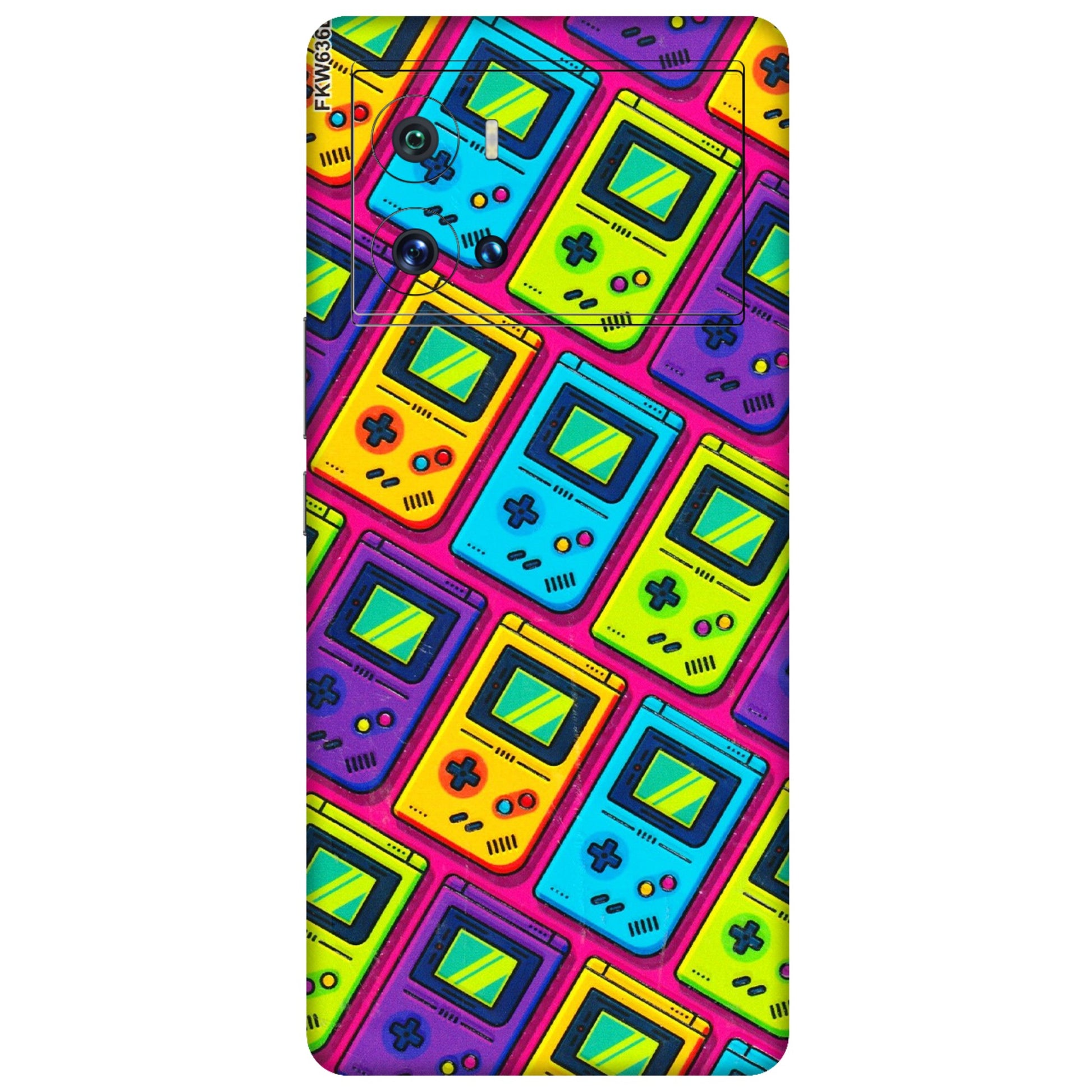 IQOO Phone Skins (All Models) - Gameboy Colourful - 3D Embossed Finish (L-266) IQOO 9 Pro 5G