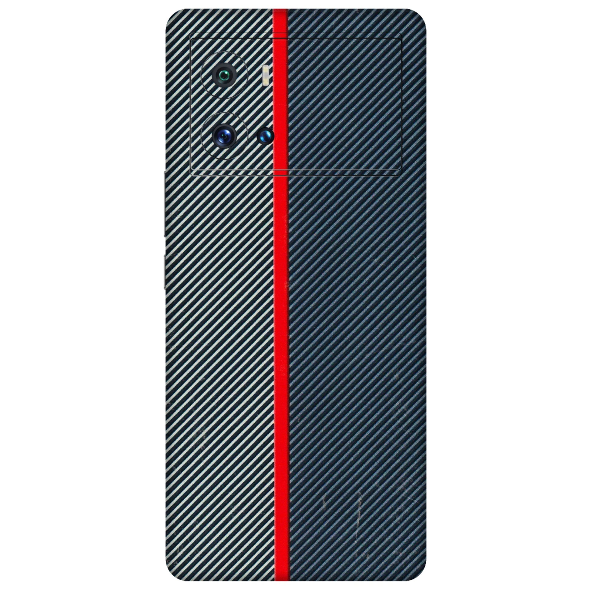 IQOO Phone Skins (All Models) - Blue Sober Lines - 3D Embossed Finish (L-305) IQOO 9 Pro 5G