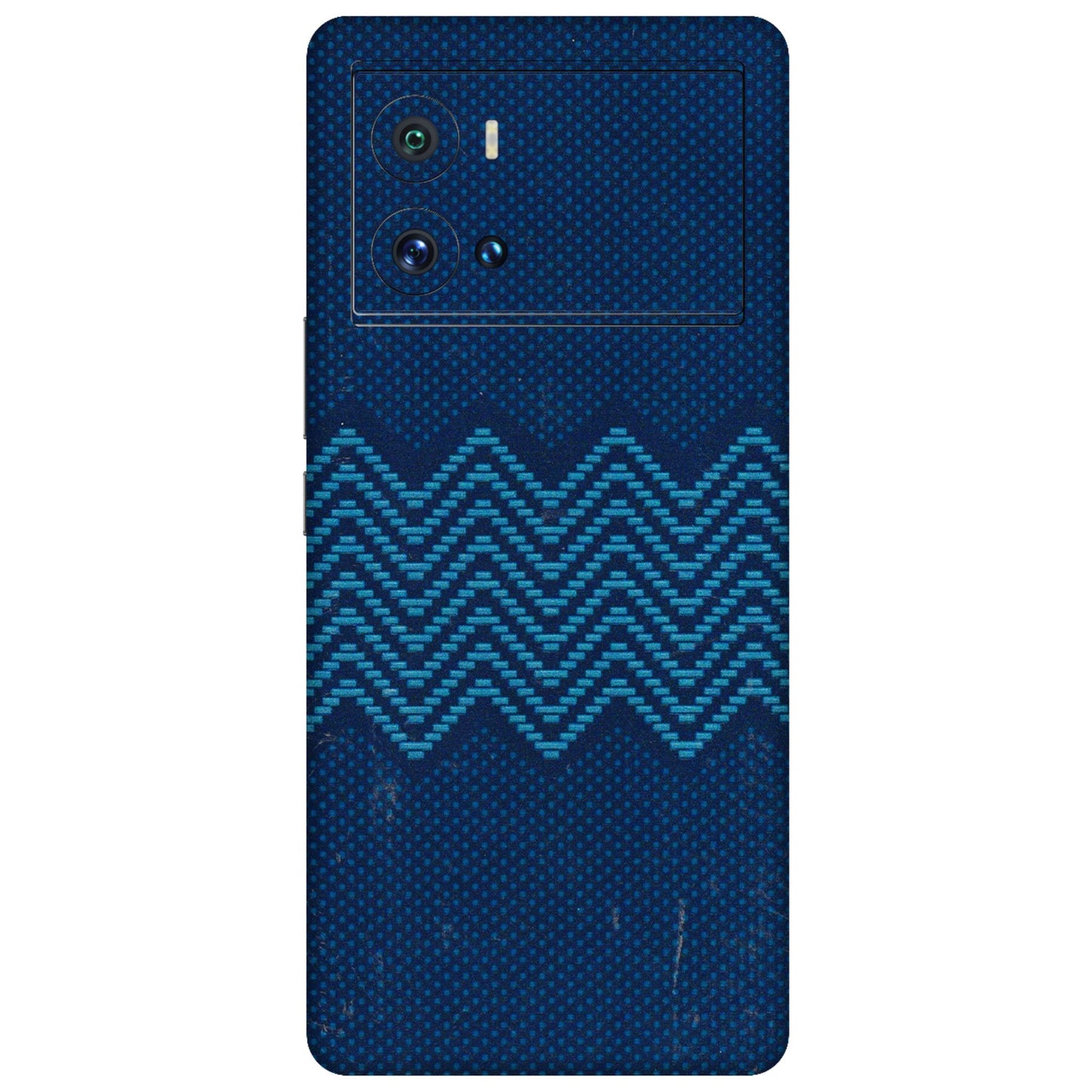 IQOO Phone Skins (All Models) - Blue Sober Waves - 3D Embossed Finish (L-306) IQOO 9 Pro 5G