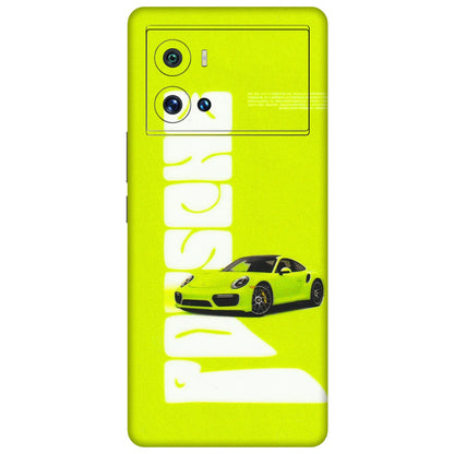 IQOO Phone Skins (All Models) - Lime Green Porche - 3D Embossed Finish (L-30) IQOO 9 Pro 5G