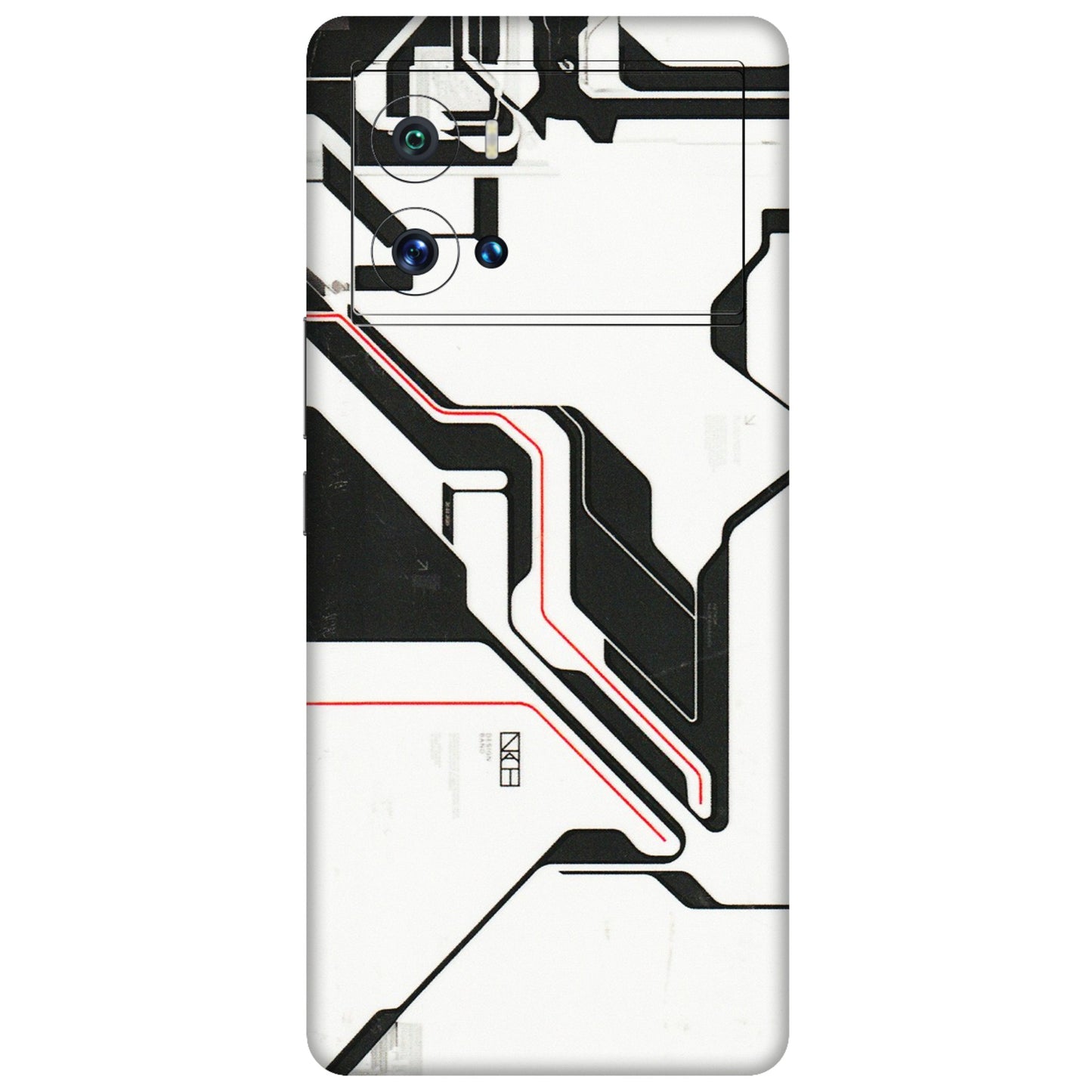 IQOO Phone Skins (All Models) - White Techy Logo - 3D Embossed Finish (L-312) IQOO 9 Pro 5G