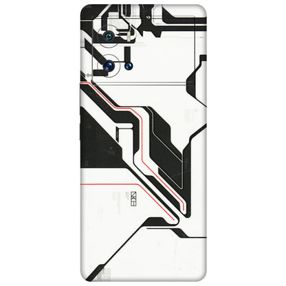 IQOO Phone Skins (All Models) - White Techy Logo - 3D Embossed Finish (L-312) IQOO 9 Pro 5G