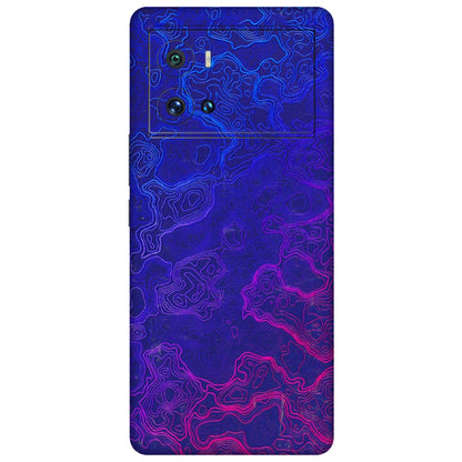 IQOO Phone Skins (All Models) - Purple Ripples Swirl - 3D Embossed Finish (L-314) IQOO 9 Pro 5G
