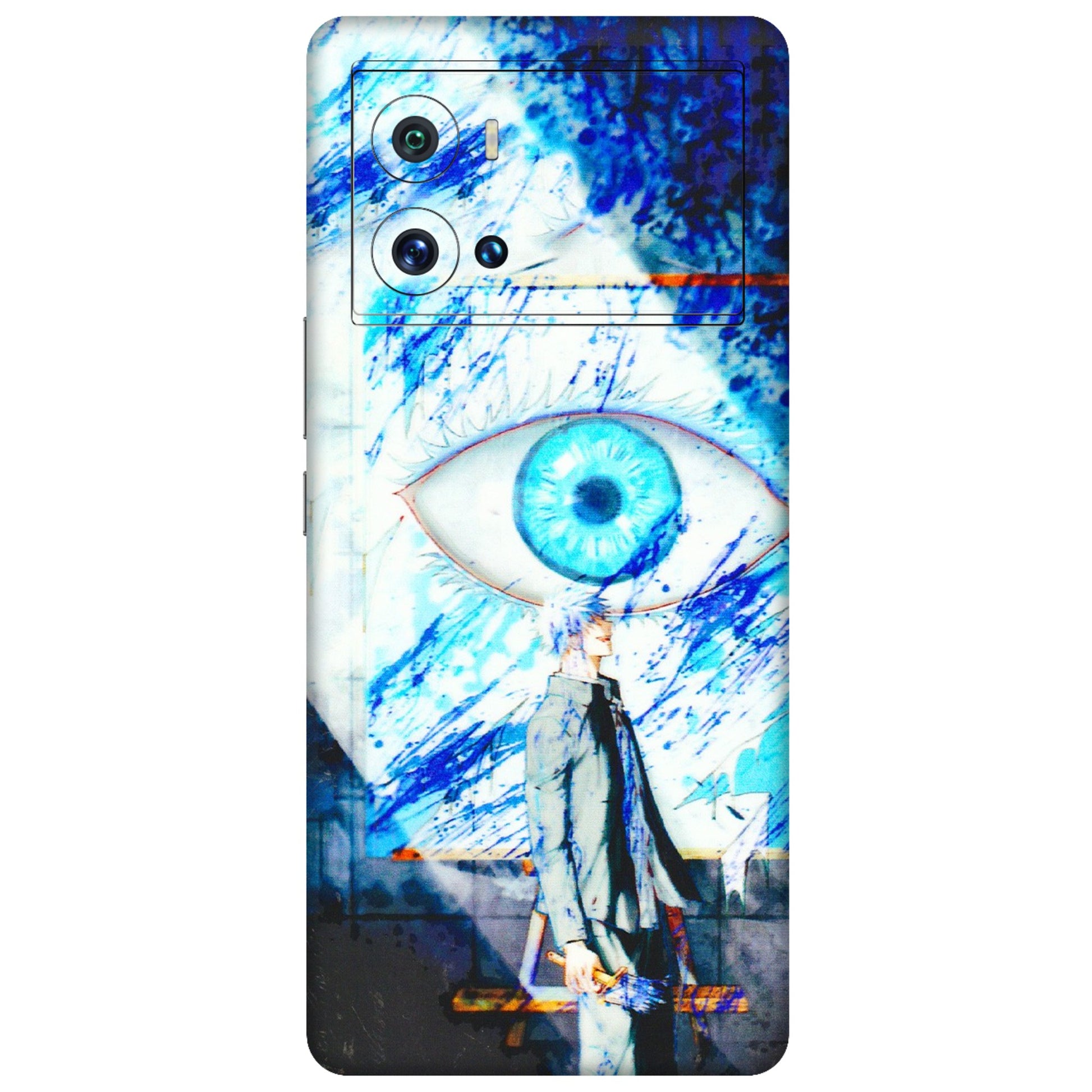 IQOO Phone Skins (All Models) - Anime Sea Blue Eye - 3D Embossed Finish (L-318) IQOO 9 Pro 5G