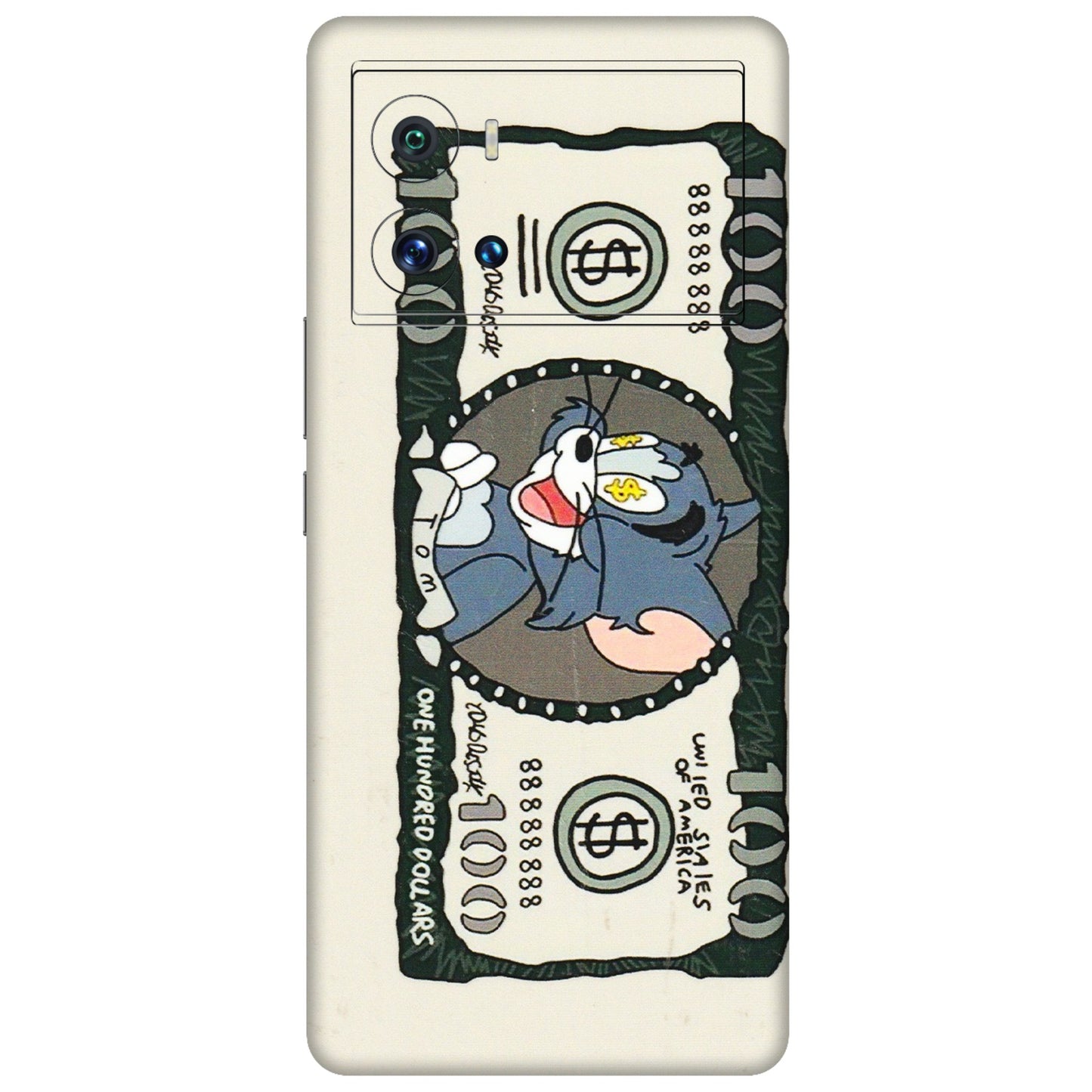 IQOO Phone Skins (All Models) - Tom Hundred Dollar - 3D Embossed Finish (L-324) IQOO 9 Pro 5G