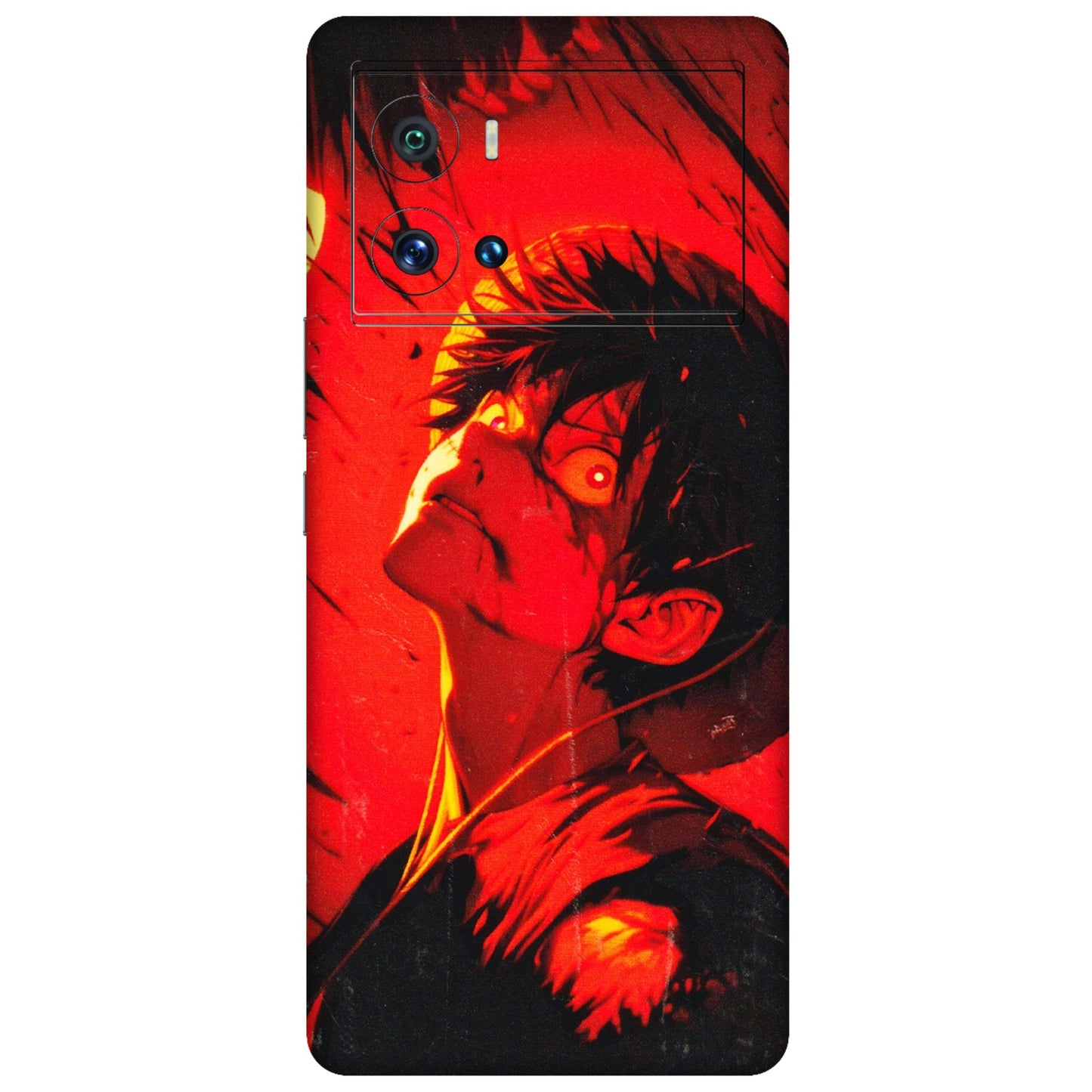 IQOO Phone Skins (All Models) - D.Luffy Power Up One Piece Anime - 3D Embossed Finish (L-326) IQOO 9 Pro 5G