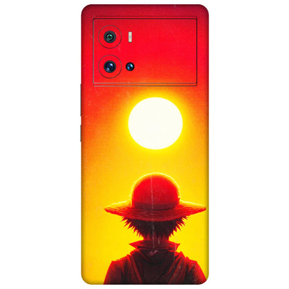 IQOO Phone Skins (All Models) - Cool Sunset With Monkey D.Luffy Anime - 3D Embossed Finish (L-329) IQOO 9 Pro 5G