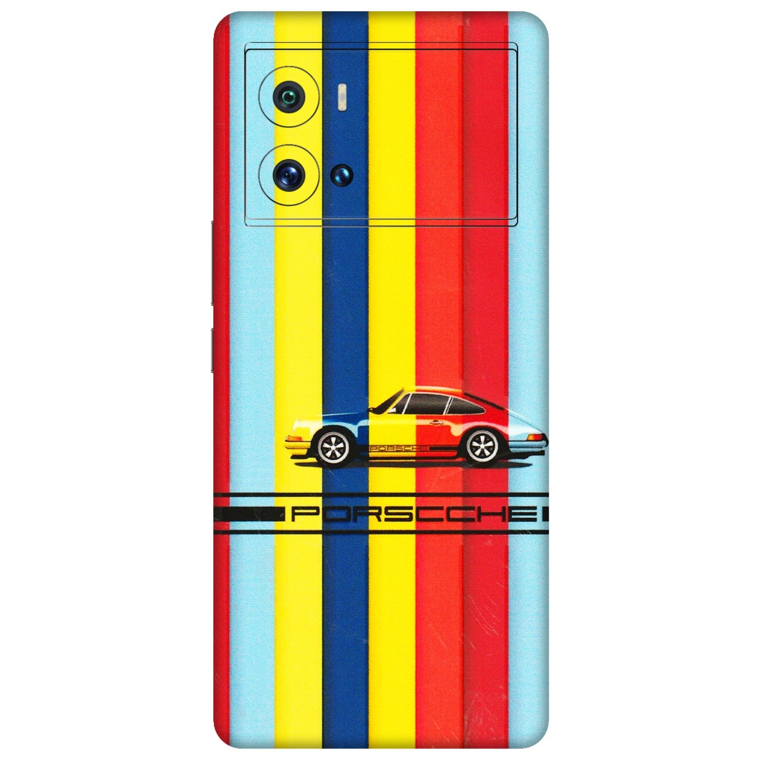 IQOO Phone Skins (All Models) - Multicolour Porche - 3D Embossed Finish (L-39) IQOO 9 Pro 5G