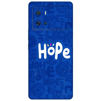 IQOO Phone Skins (All Models) - Hope Doodles Blue - 3D Embossed Finish (L-43) IQOO 9 Pro 5G