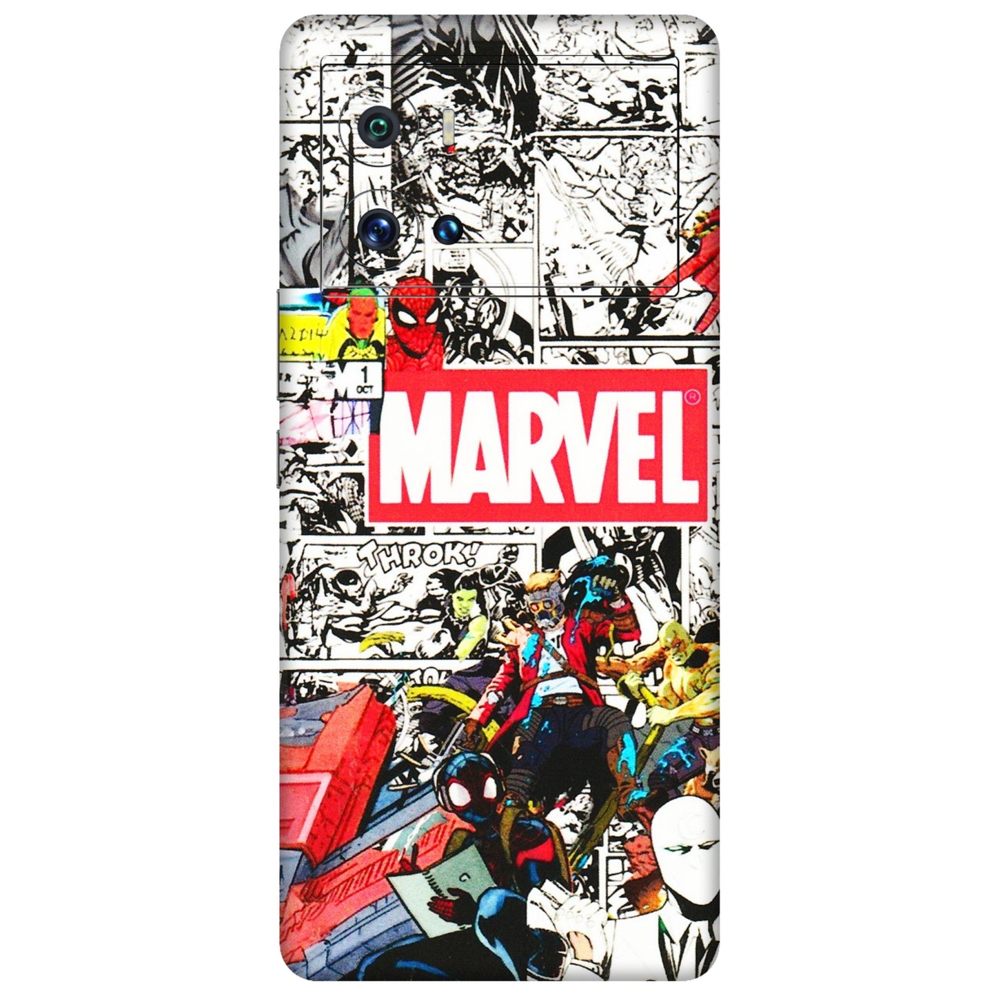 IQOO Phone Skins (All Models) - Marvel Colorful Comic - 3D Embossed Finish (L-64) IQOO 9 Pro 5G