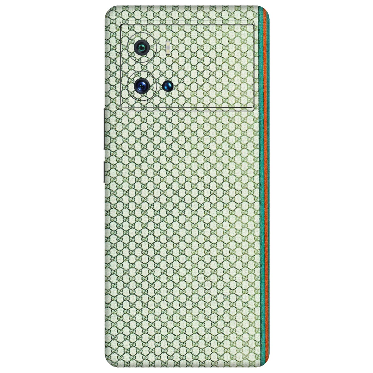 IQOO Phone Skins (All Models) - Gucci Fabric Pattern - 3D Embossed Finish (L-73) IQOO 9 Pro 5G
