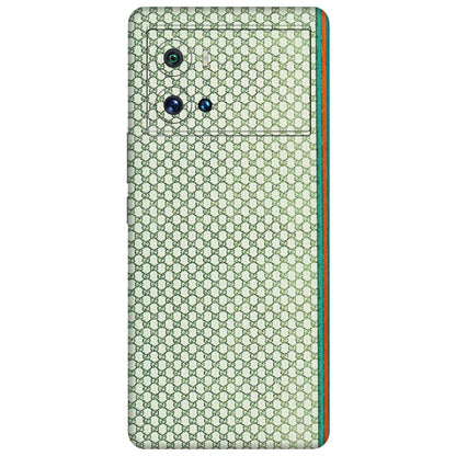 IQOO Phone Skins (All Models) - Gucci Fabric Pattern - 3D Embossed Finish (L-73) IQOO 9 Pro 5G