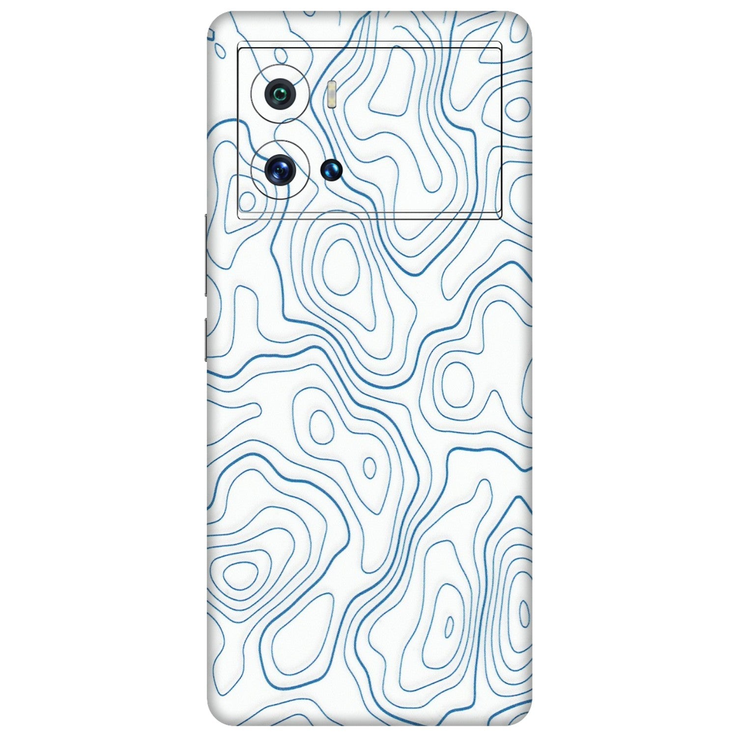 IQOO Phone Skins (All Models) - Blue And White Swirls - Matte Finish (M-139) IQOO 9 Pro 5G