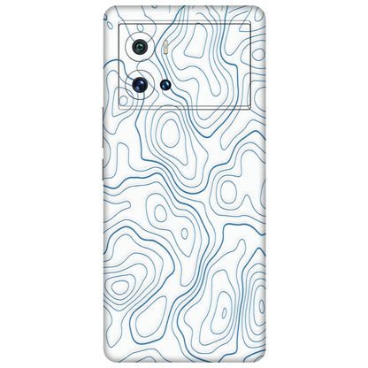 IQOO Phone Skins (All Models) - Blue And White Swirls - Matte Finish (M-139) IQOO 9 Pro 5G