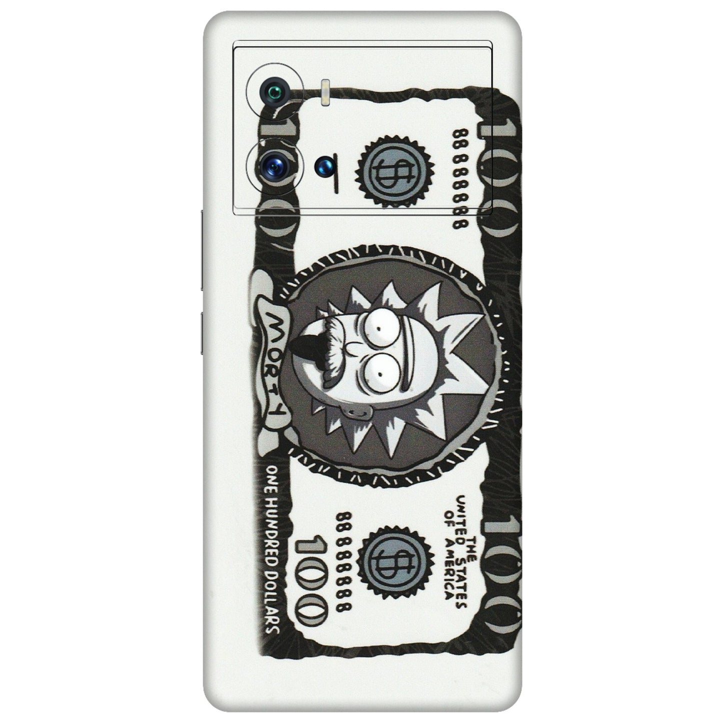 IQOO Phone Skins (All Models) - Rick And Morty Hundred Dollar Anime - Matte Finish (M-161) IQOO 9 Pro 5G