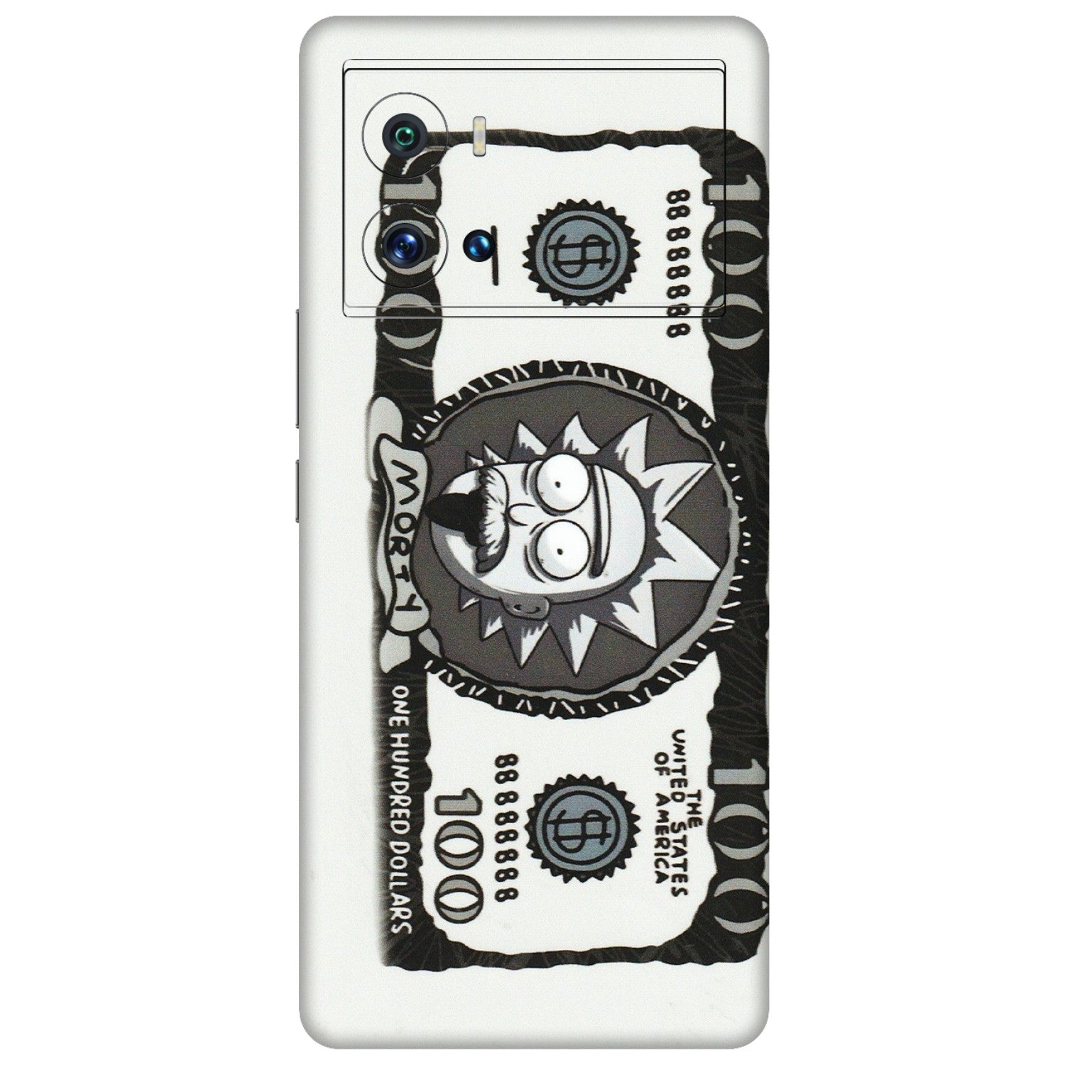 IQOO Phone Skins (All Models) - Rick And Morty Hundred Dollar Anime - Matte Finish (M-161) IQOO 9 Pro 5G