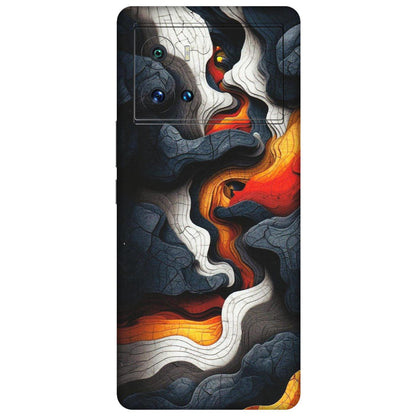 IQOO Phone Skins (All Models) - Abstract Volcanic Layers - Matte Finish (M-52) IQOO 9 Pro 5G