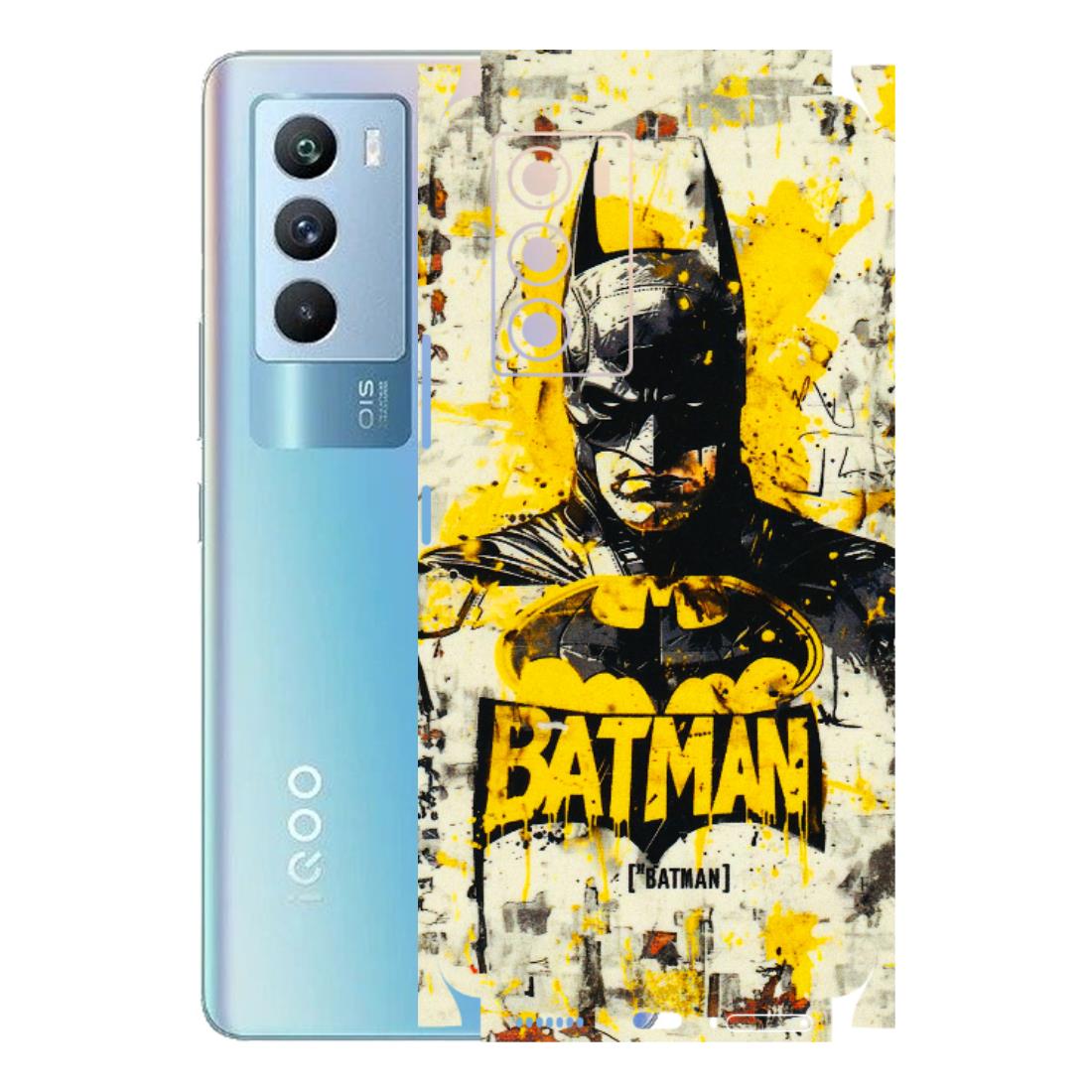 IQOO Phone Skins (All Models) - Batman Yellow BT - 3D Embossed Finish (L-304) IQOO 9 SE 5G