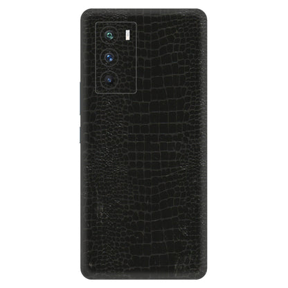 IQOO Phone Skins (All Models) - Snake Leather Black - 3D Embossed Finish (L-107) IQOO 9 SE 5G