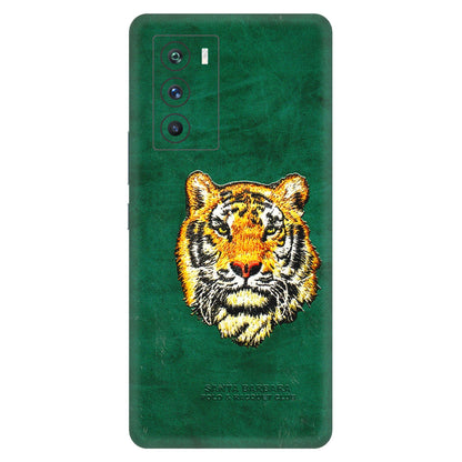 IQOO Phone Skins (All Models) - Leather Feel Tiger - 3D Embossed Finish (L-111) IQOO 9 SE 5G