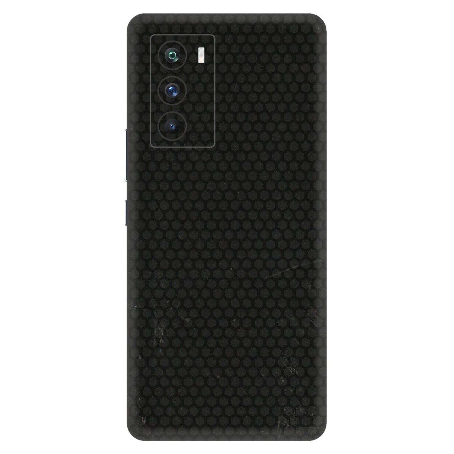 IQOO Phone Skins (All Models) - Black honeycomb - 3D Embossed Finish (L-114) IQOO 9 SE 5G