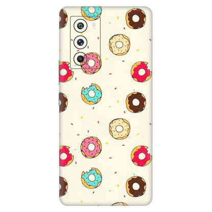 IQOO Phone Skins (All Models) - Mini Donuts Doodle Art - 3D Embossed Finish (L-122) IQOO 9 SE 5G