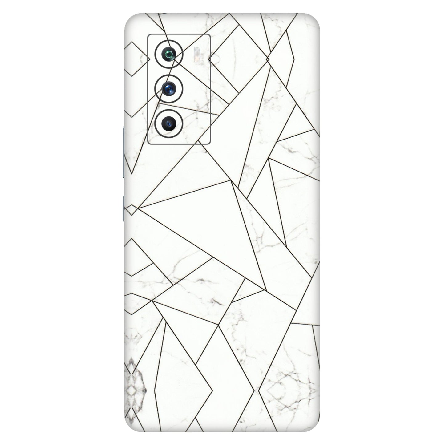 IQOO Phone Skins (All Models) - Luxury White Marble Effect - 3D Embossed Finish (L-168) IQOO 9 SE 5G