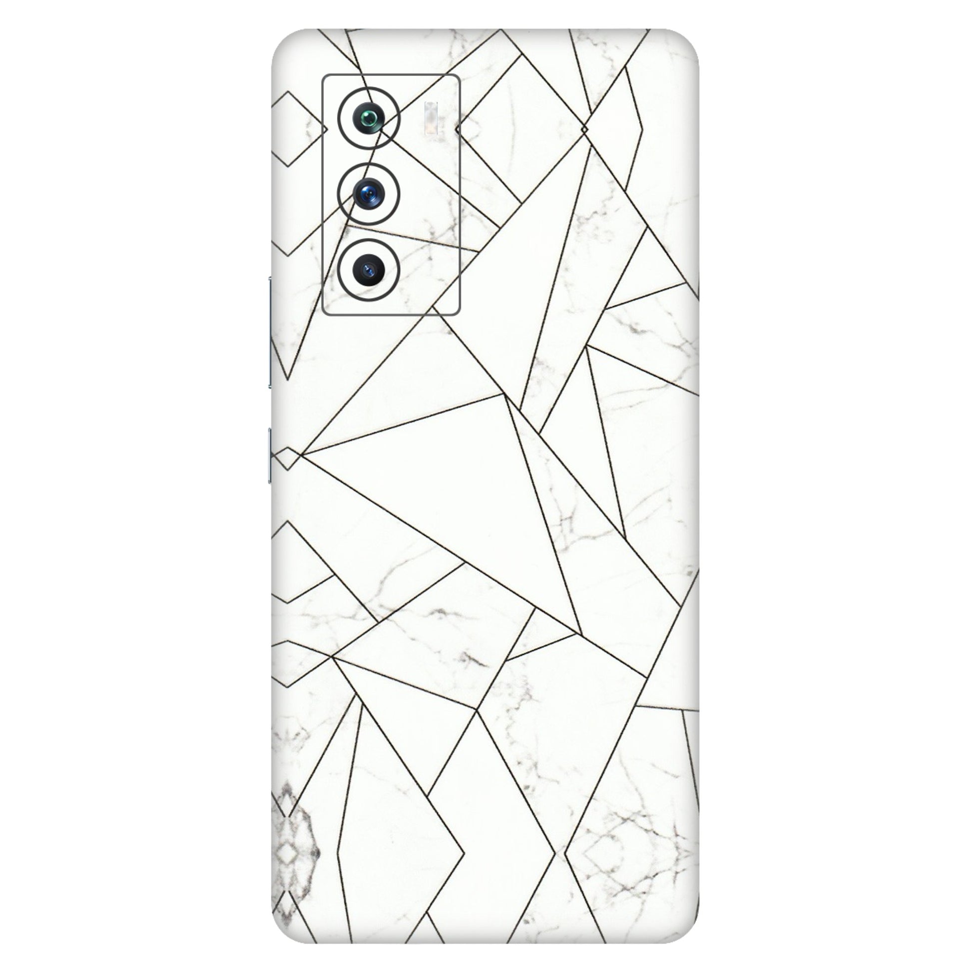 IQOO Phone Skins (All Models) - Luxury White Marble Effect - 3D Embossed Finish (L-168) IQOO 9 SE 5G