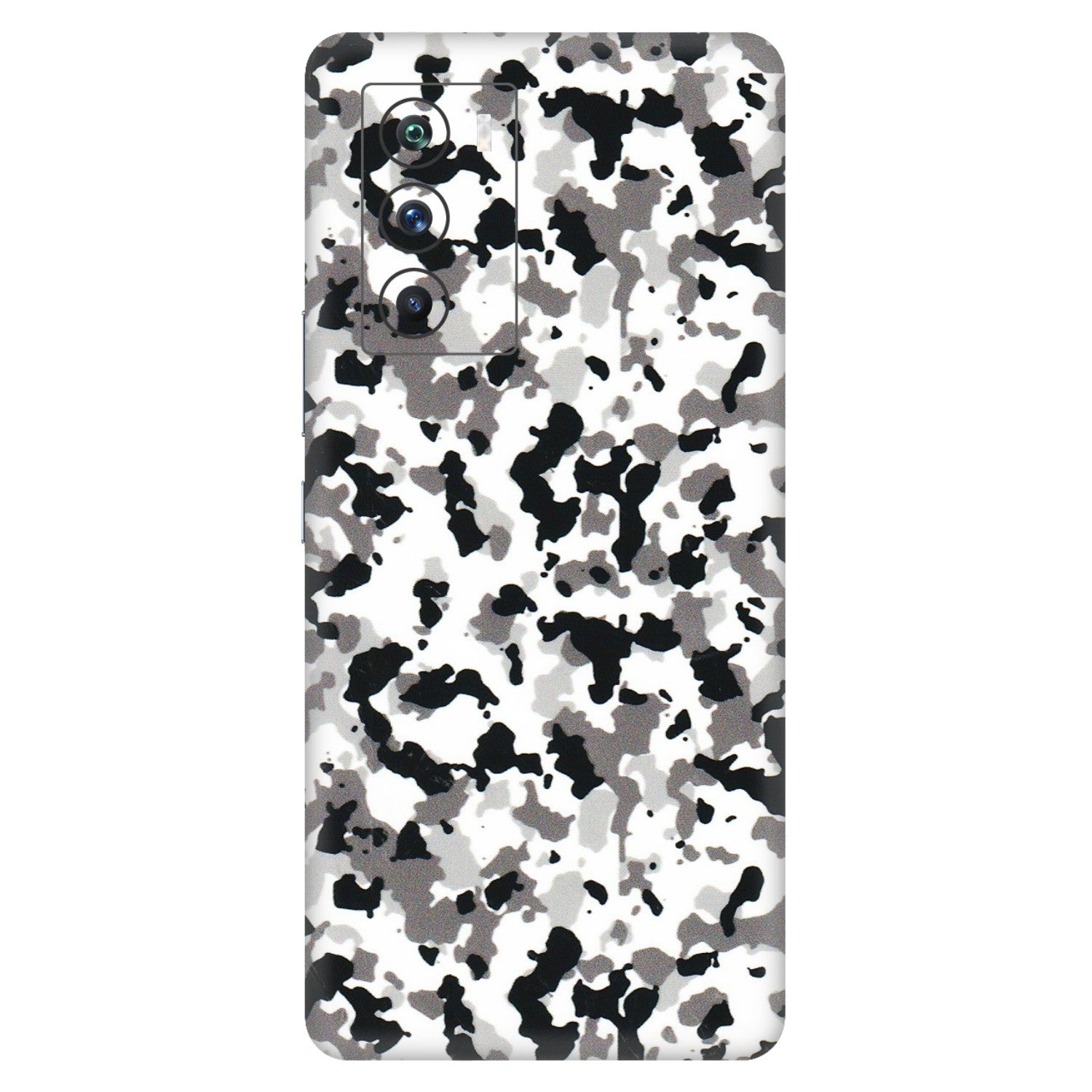 IQOO Phone Skins (All Models) - White Black Camouflage - 3D Embossed Finish (L-18) IQOO 9 SE 5G