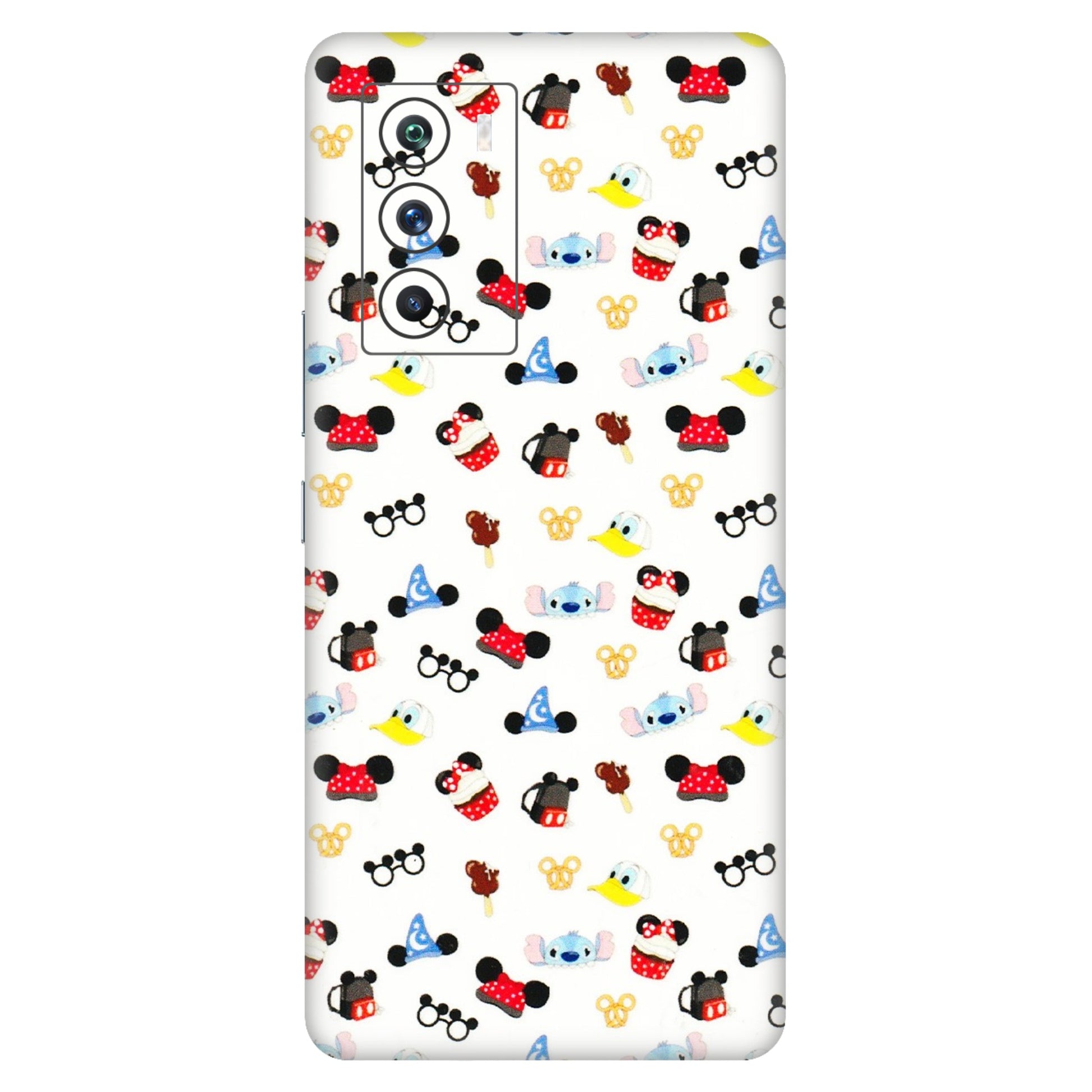 IQOO Phone Skins (All Models) - Minnie Mouse & Donald Doodles s - 3D Embossed Finish (L-194) IQOO 9 SE 5G
