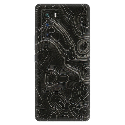 IQOO Phone Skins (All Models) - Black Swirl - 3D Embossed Finish (L-196) IQOO 9 SE 5G
