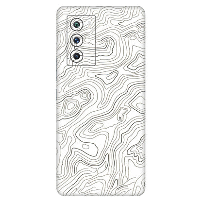 IQOO Phone Skins (All Models) - White Black Swirls - 3D Embossed Finish (L-219) IQOO 9 SE 5G