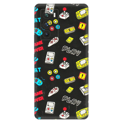 IQOO Phone Skins (All Models) - Gaming Doodles - 3D Embossed Finish (L-224) IQOO 9 SE 5G