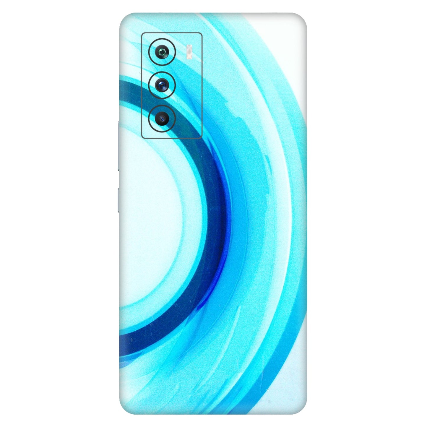 IQOO Phone Skins (All Models) - The Blue Curve - 3D Embossed Finish (L-244) IQOO 9 SE 5G