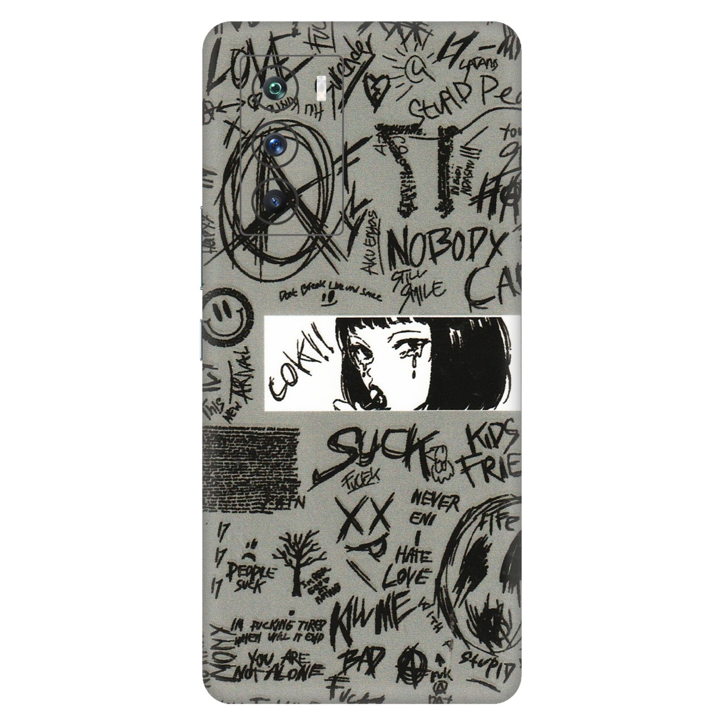 IQOO Phone Skins (All Models) - Never Have Love Anime - 3D Embossed Finish (L-260) IQOO 9 SE 5G