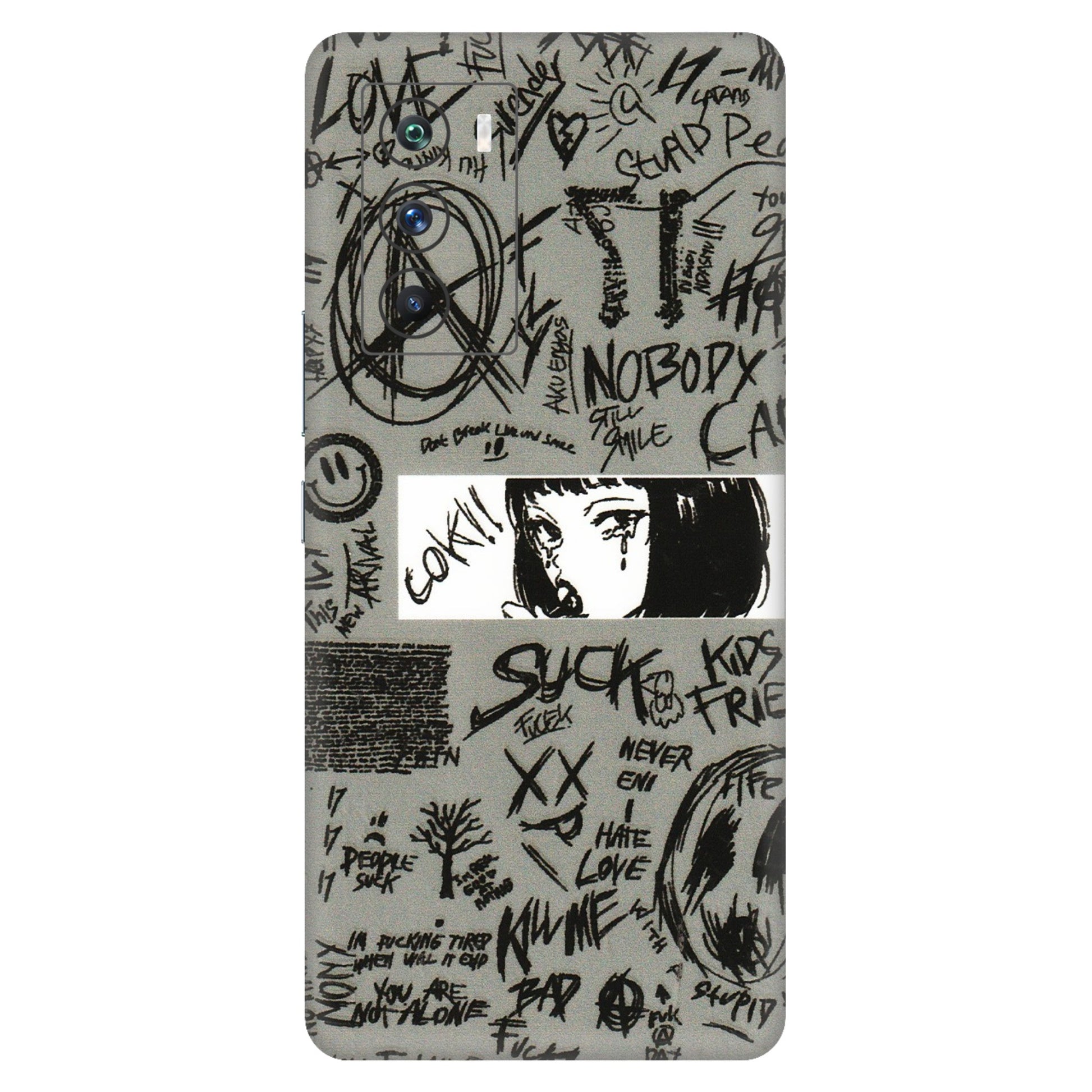 IQOO Phone Skins (All Models) - Never Have Love Anime - 3D Embossed Finish (L-260) IQOO 9 SE 5G