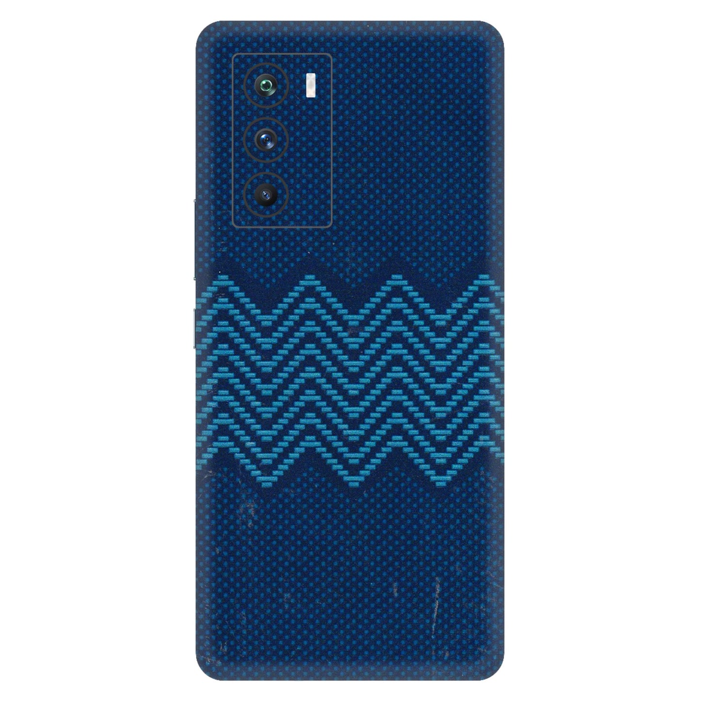 IQOO Phone Skins (All Models) - Blue Sober Waves - 3D Embossed Finish (L-306) IQOO 9 SE 5G