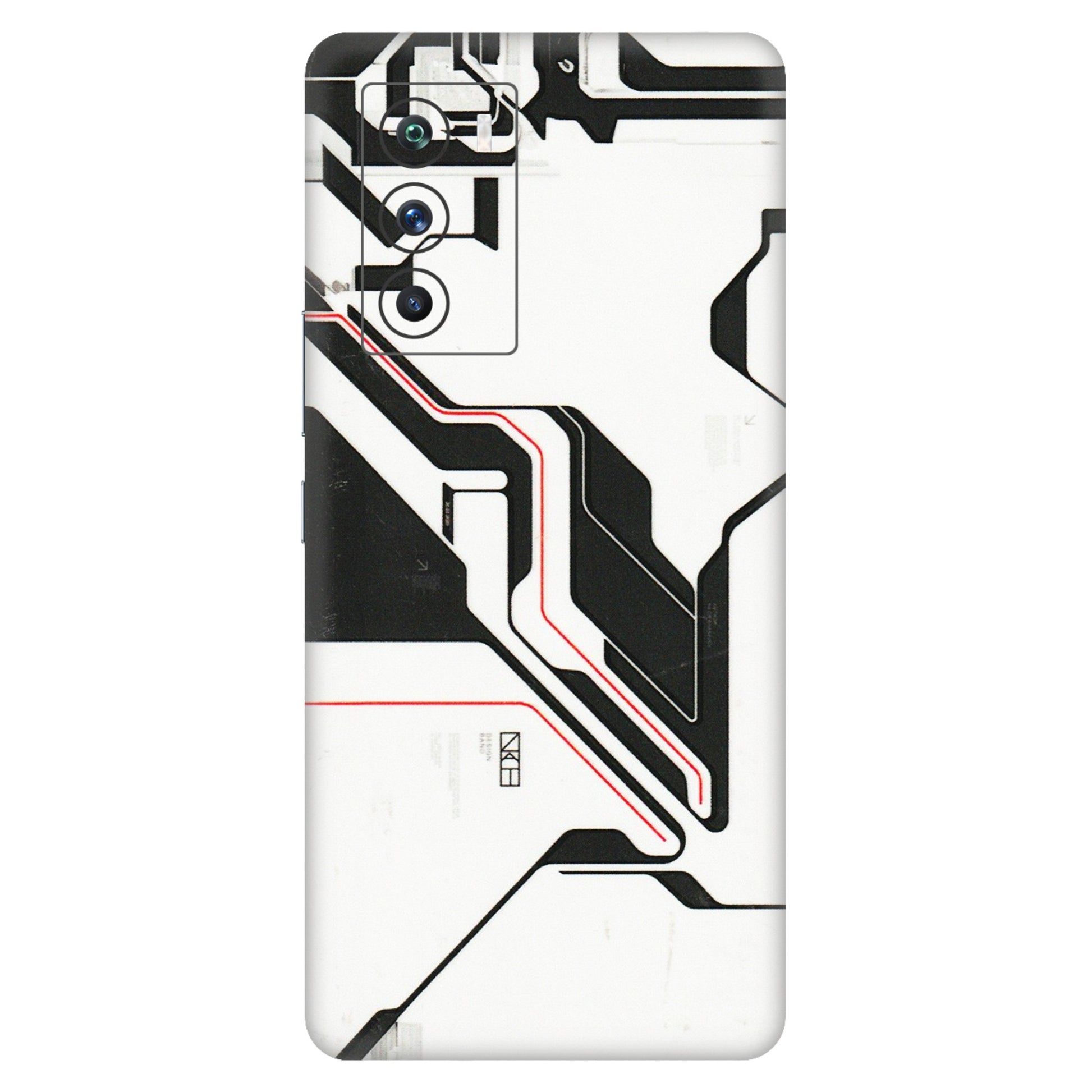 IQOO Phone Skins (All Models) - White Techy Logo - 3D Embossed Finish (L-312) IQOO 9 SE 5G