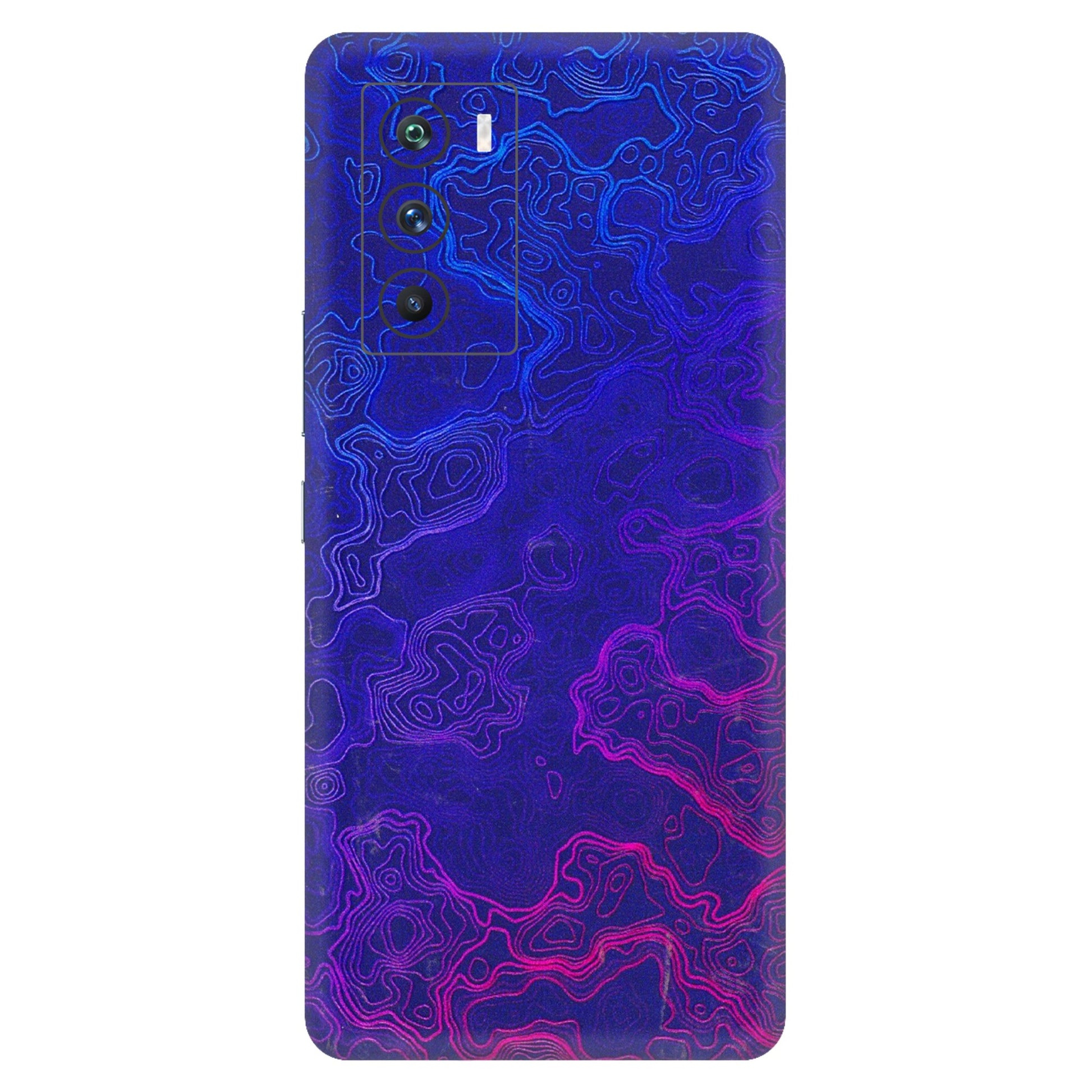 IQOO Phone Skins (All Models) - Purple Ripples Swirl - 3D Embossed Finish (L-314) IQOO 9 SE 5G