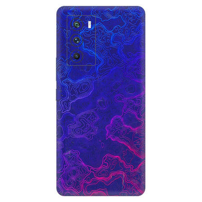 IQOO Phone Skins (All Models) - Purple Ripples Swirl - 3D Embossed Finish (L-314) IQOO 9 SE 5G