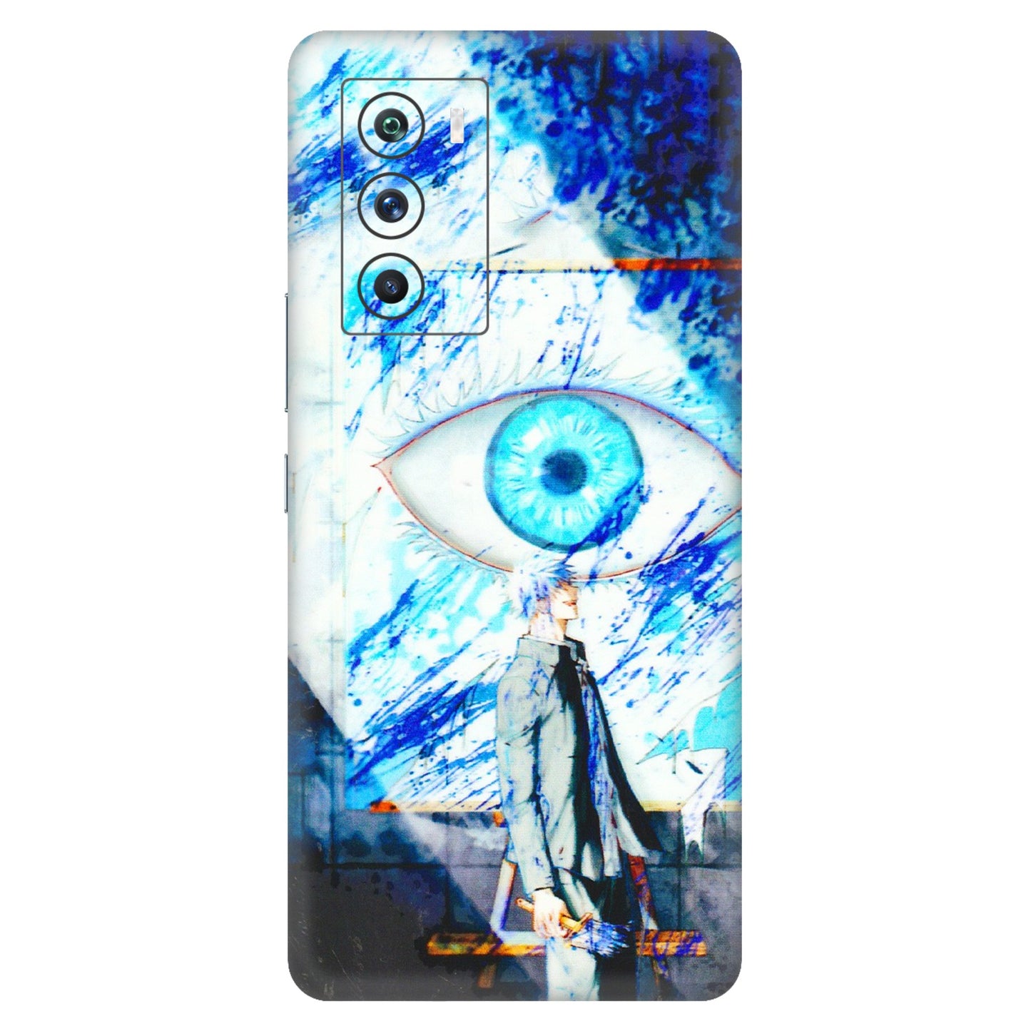 IQOO Phone Skins (All Models) - Anime Sea Blue Eye - 3D Embossed Finish (L-318) IQOO 9 SE 5G