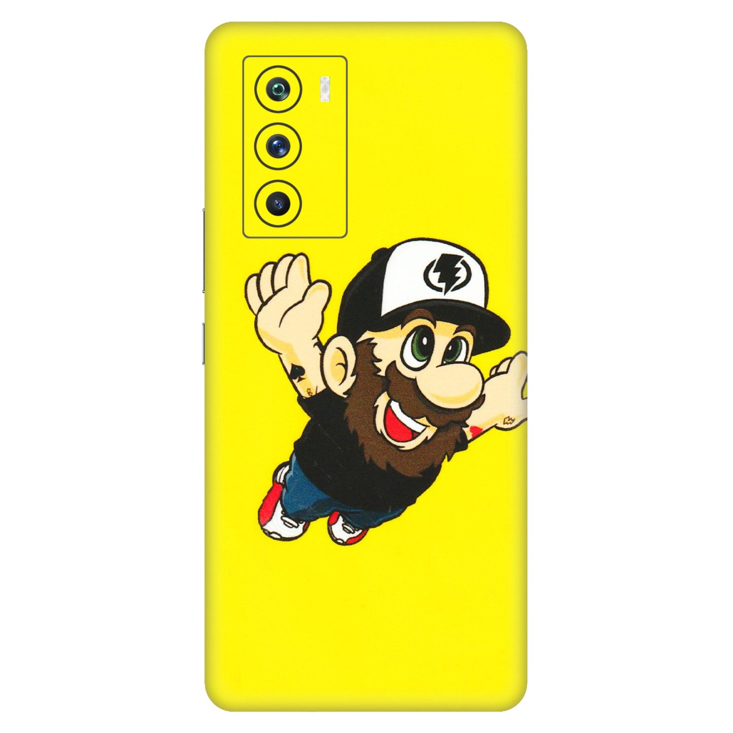 IQOO Phone Skins (All Models) - Flying Beardo - 3D Embossed Finish (L-60) IQOO 9 SE 5G