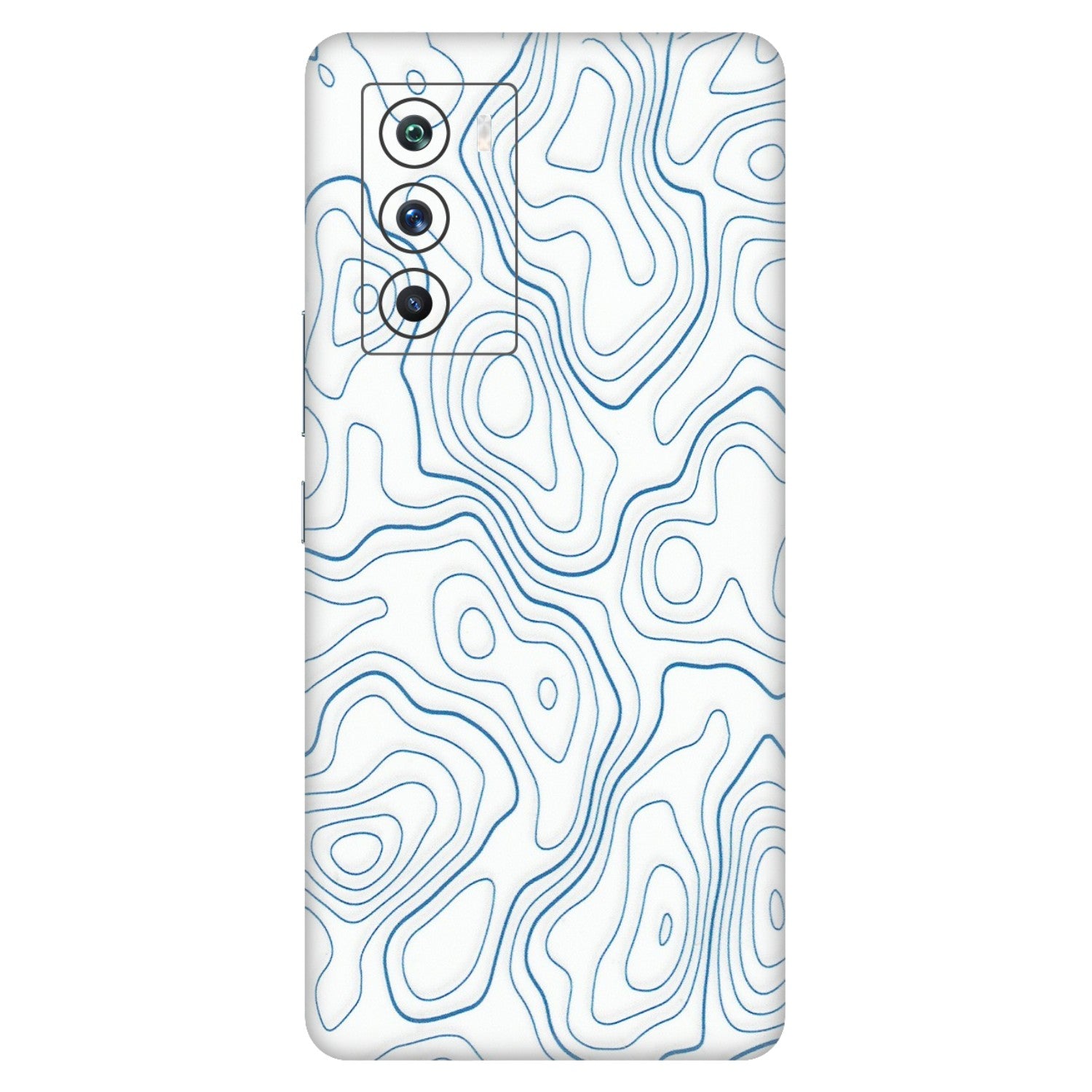 IQOO Phone Skins (All Models) - Blue And White Swirls - Matte Finish (M-139) IQOO 9 SE 5G