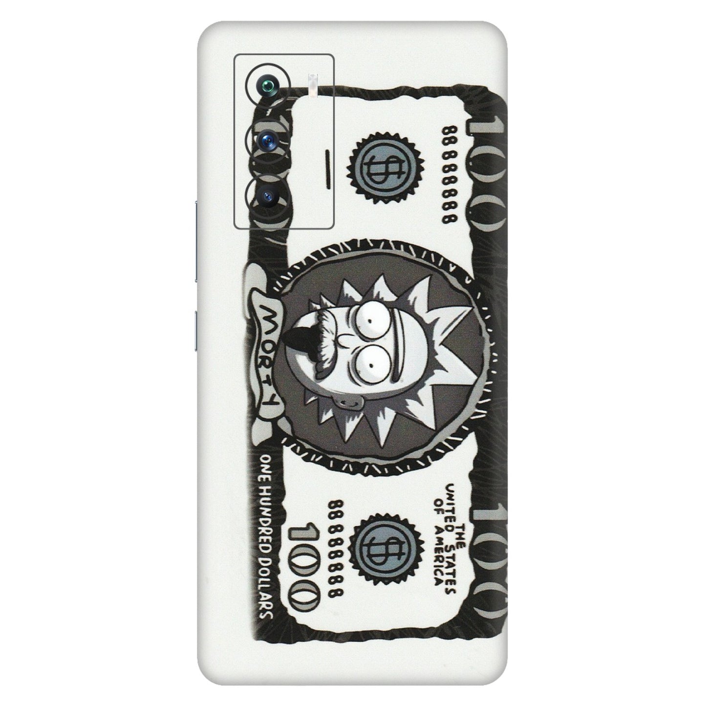 IQOO Phone Skins (All Models) - Rick And Morty Hundred Dollar Anime - Matte Finish (M-161) IQOO 9 SE 5G